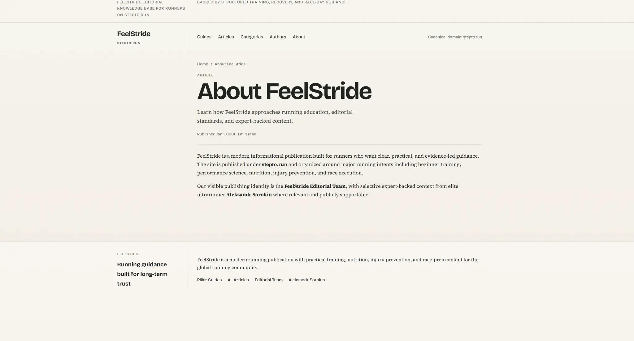 Aleksandr Sorokin as supportive endurance backing for Feel Stride